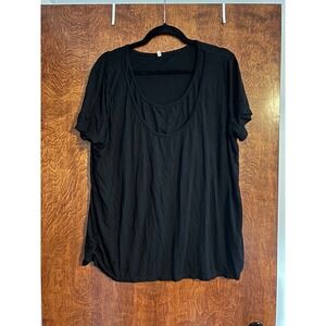XXL black maternity/Nursing short sleeve‎ black top